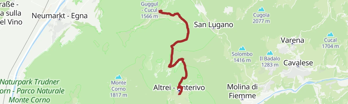 Route map: Tappa e | Anterivo - Trodena